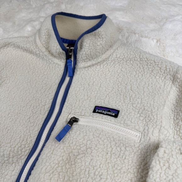 Patagonia Women's Retro Pile Fleece Marsupial Pullover in Natural Large - Picture 2 of 9